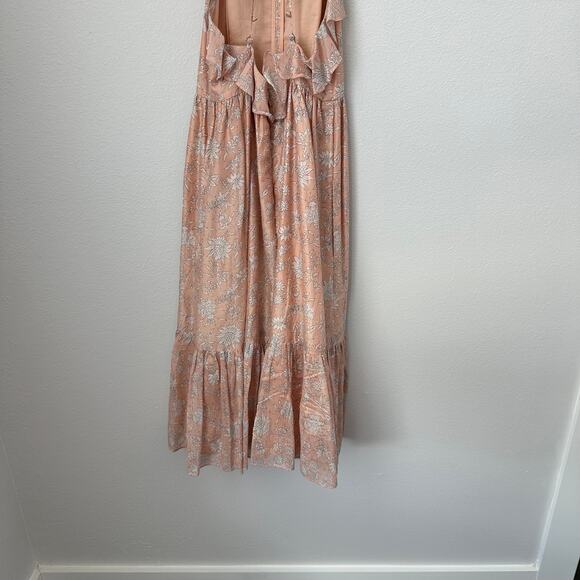 Ulla Johnson Open Back Floral Midi Dress Wilda Pink - Picture 8 of 11